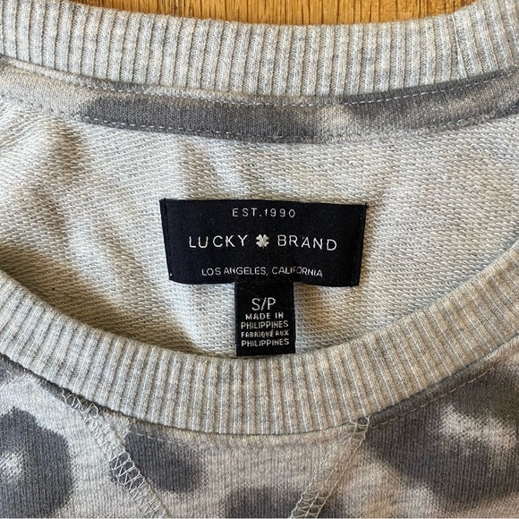 LUCKY BRAND • Cheetah Animal Print Sweatshirt - Size S - Picture 3 of 15
